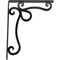 Ekena Millwork Orleans Wrought Iron Bracket, (Single center brace), Powder Coated Black 1 1/2"W x 12"D x 15"H BKTM01X12X15SOL - alternate 8